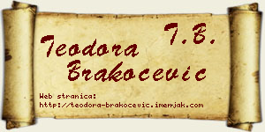 Teodora Brakočević vizit kartica